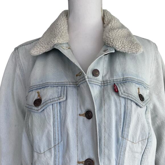 Levis - Vintage Sherpa Trucker Jean Jacket, Size 14-16 - Picture 2 of 16